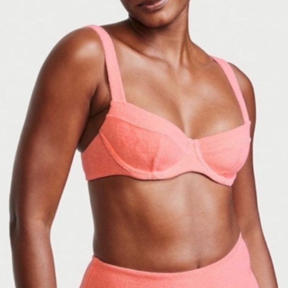 Victoria's Secret Terry Bikini Push Up Top, NWT